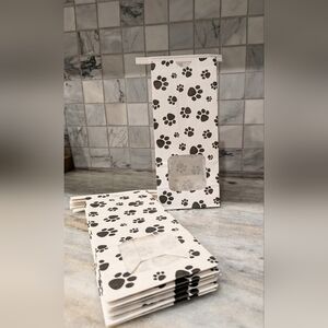 Black Paw Print Paper Bags
